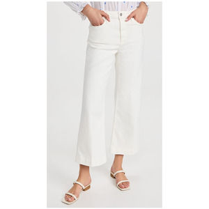 Paige Anessa Wide Leg Jeans Women's Size 31 Light Ecru NWT